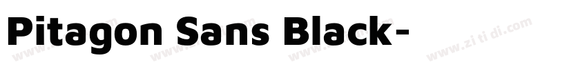 Pitagon Sans Black字体转换